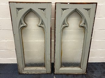 Pair Of Antique Church Windows