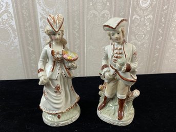 2 Piece Porcelain Figurine Germany Cavalier Collection