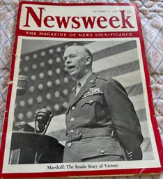 Newsweek Oct 1945 Geo Marshall Cover