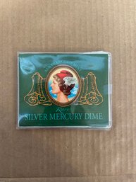 Beautiful Rare 1940-S San Francisco Mint Silver Mercury Dime In Booklet !!!!
