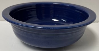 Vintage Fiesta Ware - Large Cobalt Blue Serving Bowl - 8 1/2 Inches Diameter X 2 5/8 Inches H - Homer Laughlin