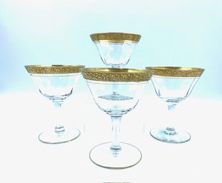 Vintage Gold Foil Wrapped Stemware