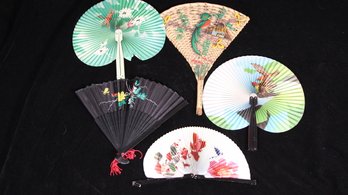 COLLECTION OF VINTAGE ASIAN FOLDABLE FANS