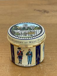 Halcyon Days Enamel Drum Trinket Box West Point