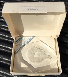 Indiana Glass Crystal Clear Ornament Sun Catcher - NOS Unused In Opened Box