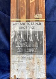 1 Of 2 Vintage Aromatic Cedar Shoe Rack By Affinity Products Inc. New Old Still Wrapped In Original Wrap