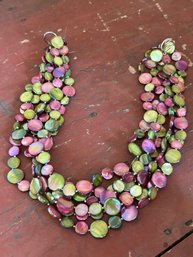 6 Strand Mother Of Pearl Necklace