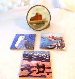 Rockport Tiles & Signed Suncatcher