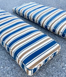 A Pair Of Luxe Striped Velvet Cushions