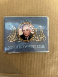 Beautiful Rare 1955-D Denver Mint Silver Roosevelt Dime In Booklet !!!!