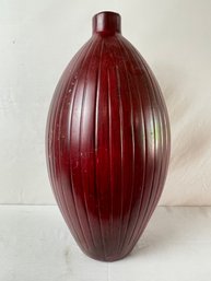 Red Ceramic Vase