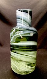 Stunning Designer Iina Vuorivirta Blown Glass Bottle Form Vase