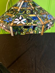 Tiffany Style Stained Glass 3 Bulb Chandelier 22' Art Deco Lighting