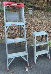 Two Aluminum Werner Step Ladders