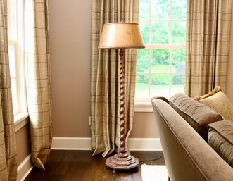 Barley Twist Wood Floor Lamp