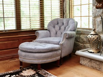 Hancock & Moore Fine Furniture  Baker Richmond  Kravitz Fabric Tufted Club Chair With Matching Ottoman $2872