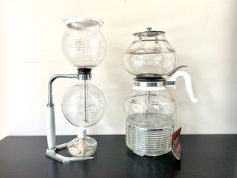 Two Siphon Coffee Makers Including Silex & Hellem (France)