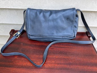 Navy Blue Crossbody Leather Bag