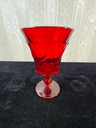 Jamestown Red Water Goblet Wine Glass Fostoria