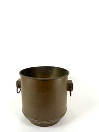 Large Brass Pot With 2 Ring Handles