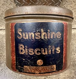 Antique Sunshine Biscuits Tin