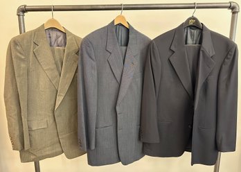 3 Men's Suits: Barneys New York & Gorsart, Size Large