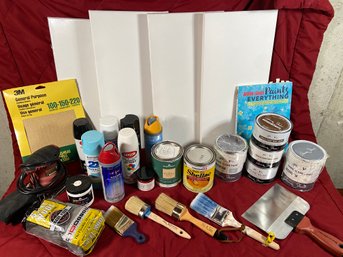Paint Collection: Annie Sloan Chalk Paint, Paints Everything Book, Art Canvas 10x20', Electric Sander, Brushes