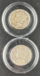 Lot Of 2 Mercury Silver Dimes 1935, 1935-S