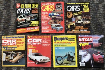 Lot Of Vintage 1970s Car & Motorcycle Magazines - Cars, Car Craft, Choppers, Kit Car