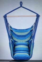 Like New In Box Multi-Colored Portable Hanging Hammock Rope Chair Outdoor Hanging Air Swing