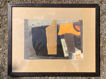 An Original Collage And Ink, 'From The East Side Of My Brain,' Carolyn Delson