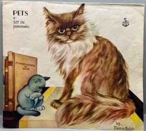 1944 Pets A Sit In Panorama By Theresa Kalab Childrens Booklet/poster