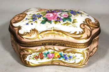 Super Fine Hand Painting Limoges Ormolu Mounted Table Box Larger Size