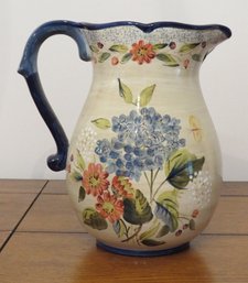 Pamela Gladding Floral Decorated Ceramic Pitcher