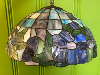 Meyda Tiffany Posy 20' Diameter Single-Light Stained Glass Full-Size Pendant