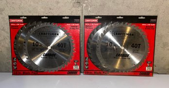 Two Sets New Craftsman 10-Inch General Use Carbide Saw Blades