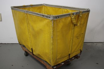 Yellow Vintage Jemtex Canvas Laundry Hamper