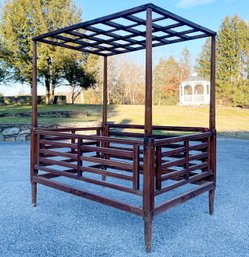 A Rare And Unusual Antique Asian Canopy Day Bed