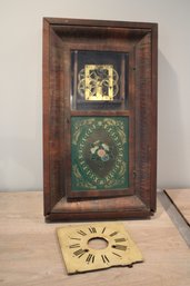 Antique George Marsh Brass Clock Encased In Wood