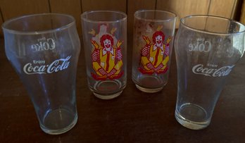 Four Vintage Collectible Glasses