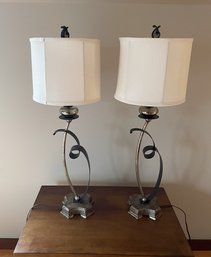 Pair Of Modern Art Form Lamps