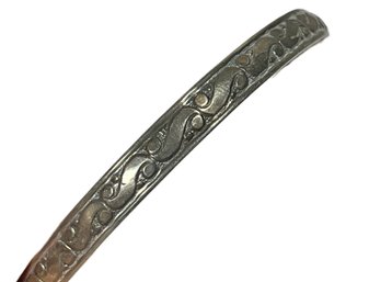 Vintage Scrollwork Sterling Silver Bangle Bracelet