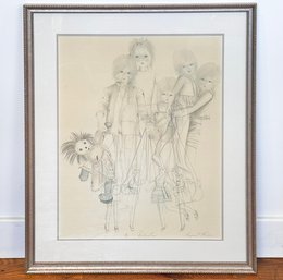 A Vintage Pencil Signed Lithograph By Margaret Kane, C. 1970