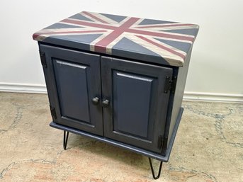 A Custom Painted British Flag Cabinet