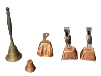 Grouping Of Small Copper & Brass Bells