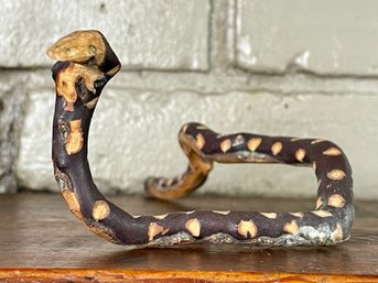 Small African Tree Branch Snake Carving