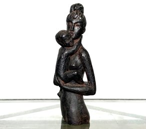 A Figural Cast - Mother And Child