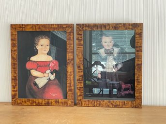 Pair Of Portraits With Matching Frames