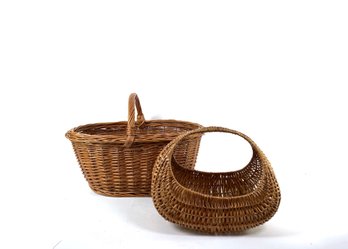 Pair Of Woven Baskets