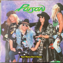 POISON - YOUR MAMA DONT DANCE -LIMITED EDIT. GREEN VINYL - POSTER - 12 CLB 523